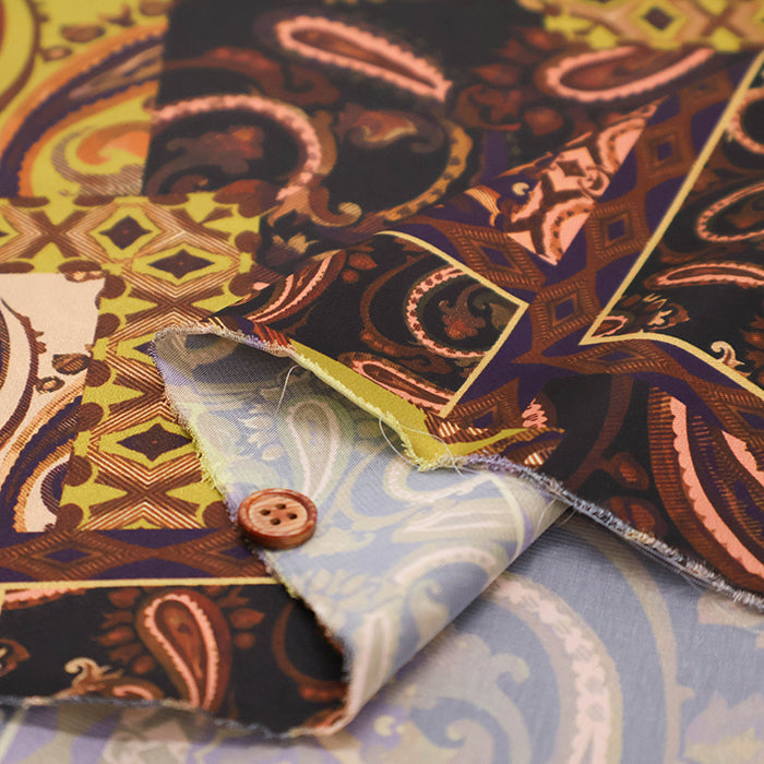 Italian Polyester Satin Inkjet Print Fabric - nomura tailor