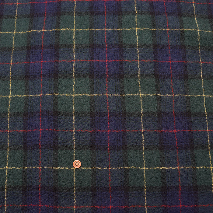Tumbler Washer Finish 2/48 Wool Gauze Fabric - Check Pattern - nomura tailor