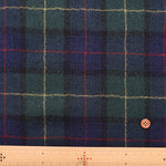 Tumbler Washer Finish 2/48 Wool Gauze Fabric - Check Pattern - nomura tailor