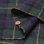 Tumbler Washer Finish 2/48 Wool Gauze Fabric - Check Pattern - nomura tailor