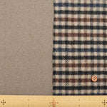 Wool Reversible Check Fabric - nomura tailor
