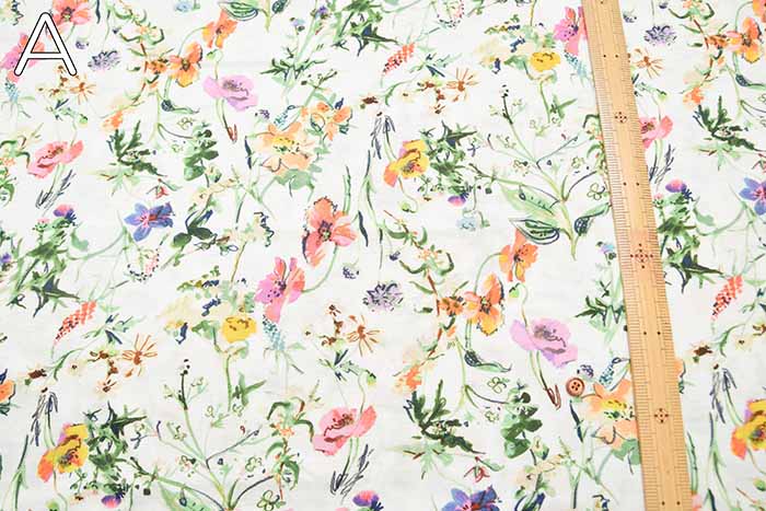 Cotton 30/1 SZ Jersey Digital Print Fabric - Botanical - nomura tailor
