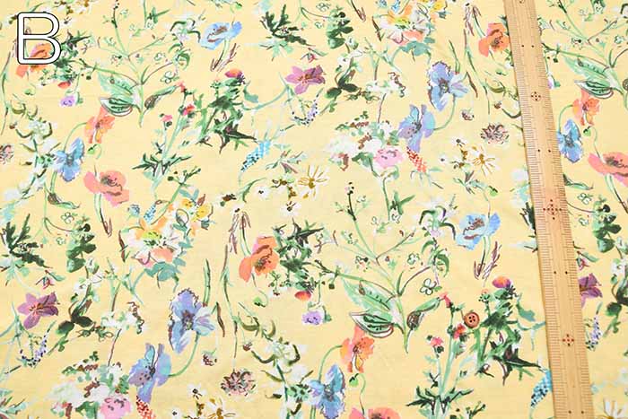 Cotton 30/1 SZ Jersey Digital Print Fabric - Botanical - nomura tailor