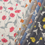 Linen sheeting printed fabric Flower - nomura tailor
