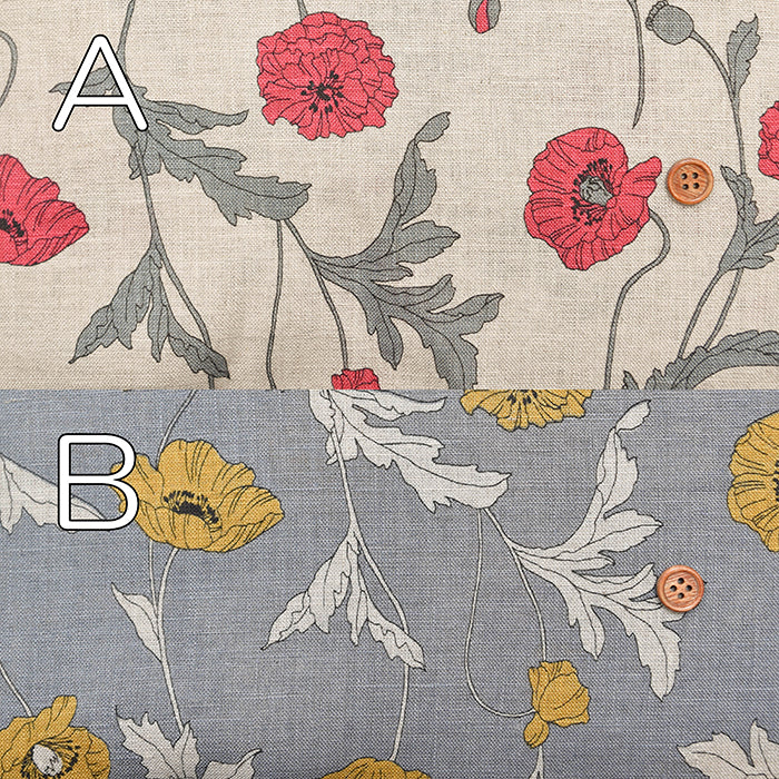 Linen sheeting printed fabric Flower - nomura tailor