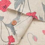 Linen sheeting printed fabric Flower - nomura tailor