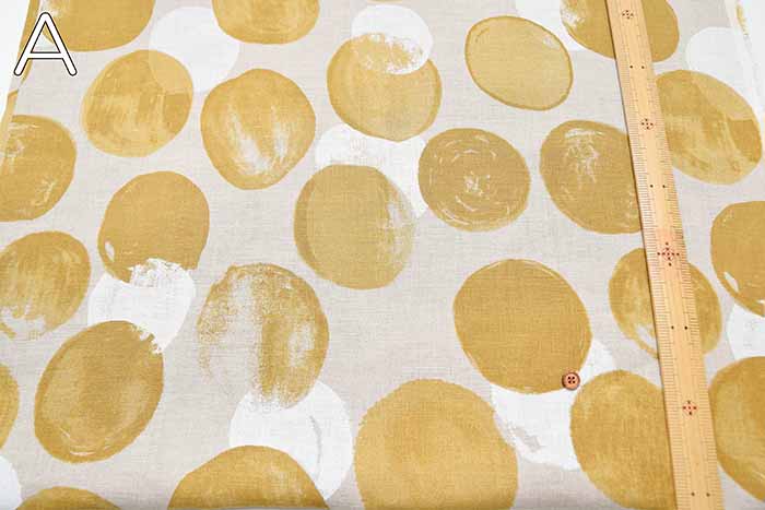 Linen muslin Printed Fabric - Dot - nomura tailor