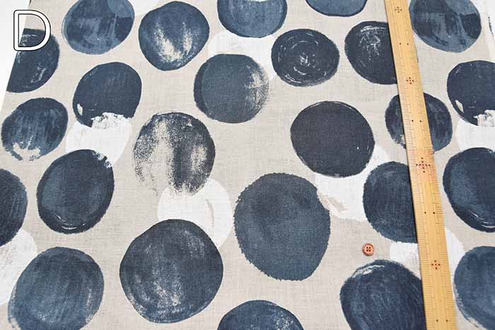 Linen muslin Printed Fabric - Dot - nomura tailor