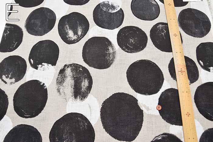 Linen muslin Printed Fabric - Dot - nomura tailor