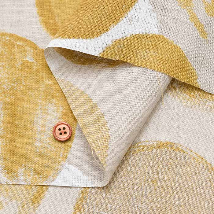 Linen muslin Printed Fabric - Dot - nomura tailor