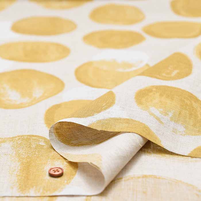 Linen muslin Printed Fabric - Dot - nomura tailor