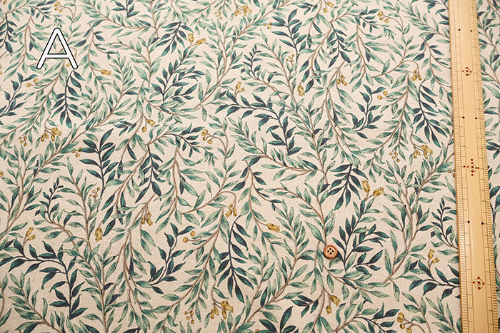 Half Linen Muslin Print Fabric - Flower - nomura tailor