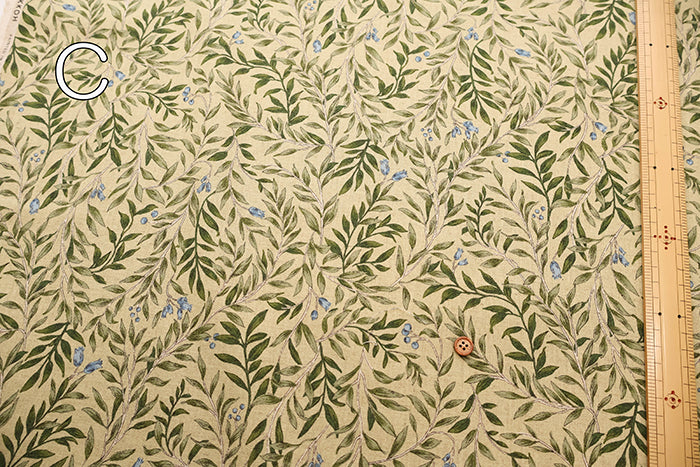 Half Linen Muslin Print Fabric - Flower - nomura tailor