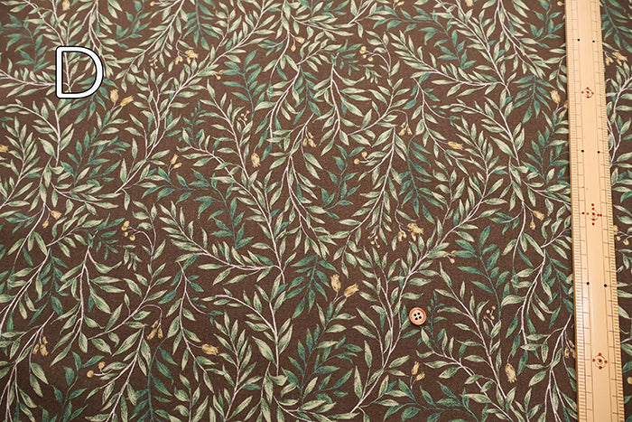 Half Linen Muslin Print Fabric - Flower - nomura tailor