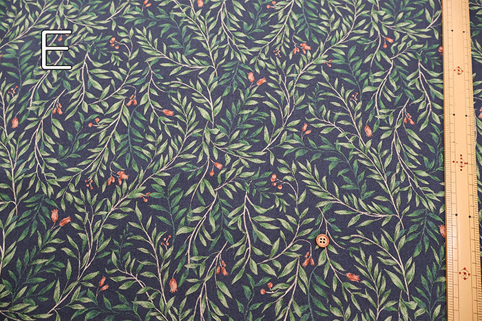 Half Linen Muslin Print Fabric - Flower - nomura tailor