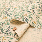 Half Linen Muslin Print Fabric - Flower - nomura tailor