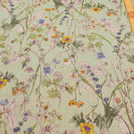 Linen Muslin printed Fabric - Botanical Flower - nomura tailor