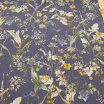 Linen Muslin printed Fabric - Botanical Flower - nomura tailor