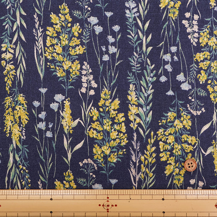 Half-Linen Muslin Print Fabric - Flower - nomura tailor