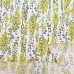 Half-Linen Muslin Print Fabric - Flower - nomura tailor