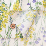 Half-Linen Muslin Print Fabric - Flower - nomura tailor