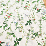 Half-Linen Muslin Print Fabric - Botanical Flower - nomura tailor