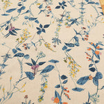 Half-Linen Muslin Print Fabric - Botanical Flower - nomura tailor