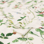 Half-Linen Muslin Print Fabric - Botanical Flower - nomura tailor