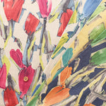 Half-Linen Muslin Print Fabric - Motif Flower - nomura tailor