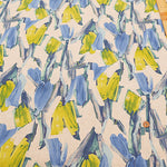 Half-Linen Muslin Print Fabric - Motif Flower - nomura tailor