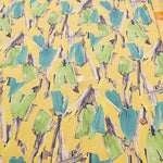 Half-Linen Muslin Print Fabric - Motif Flower - nomura tailor