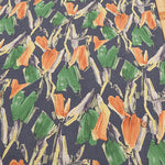 Half-Linen Muslin Print Fabric - Motif Flower - nomura tailor