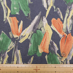 Half-Linen Muslin Print Fabric - Motif Flower - nomura tailor