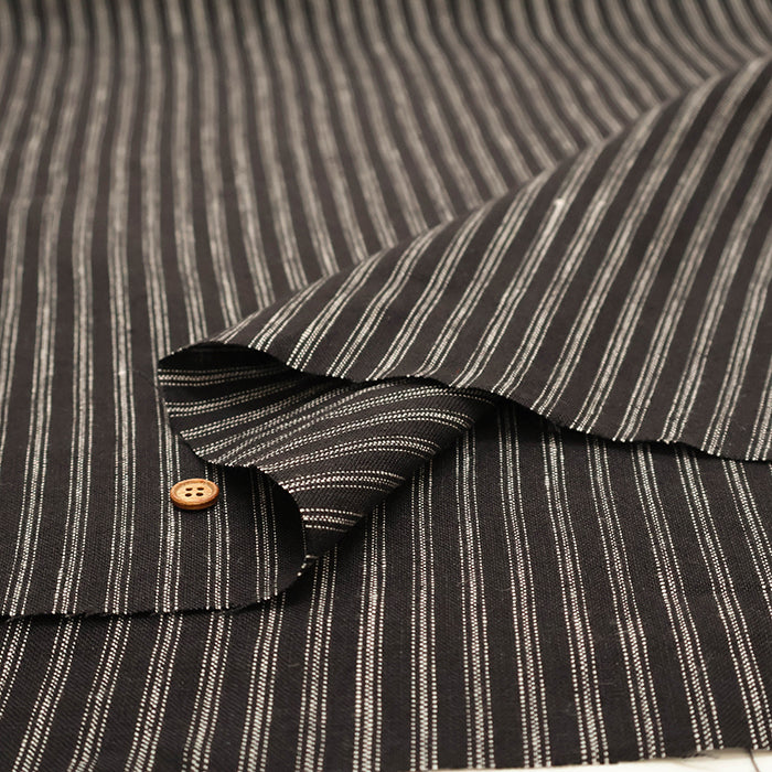 Made in Lithuania Linen Stripe Fabric - nomura tailor