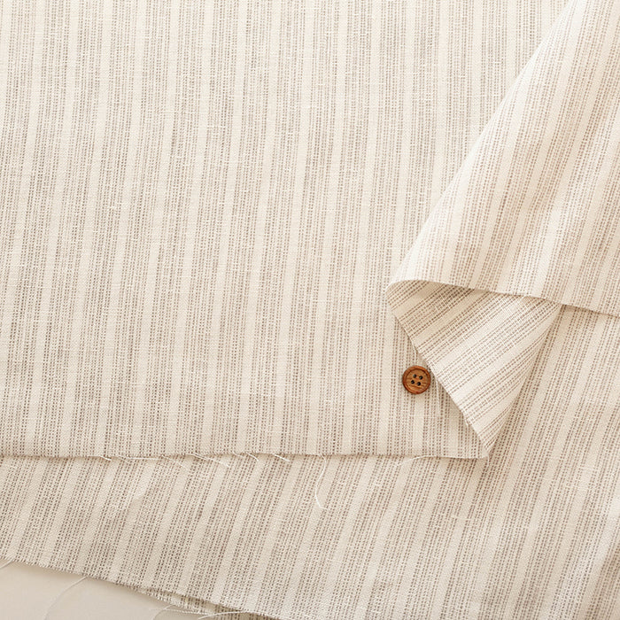 Made in Lithuania Linen Stripe Fabric - nomura tailor
