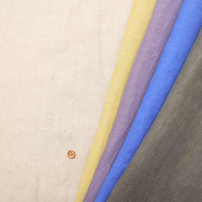 Olive Soft Finish 40 Linen Twill Fabric - Plain - nomura tailor