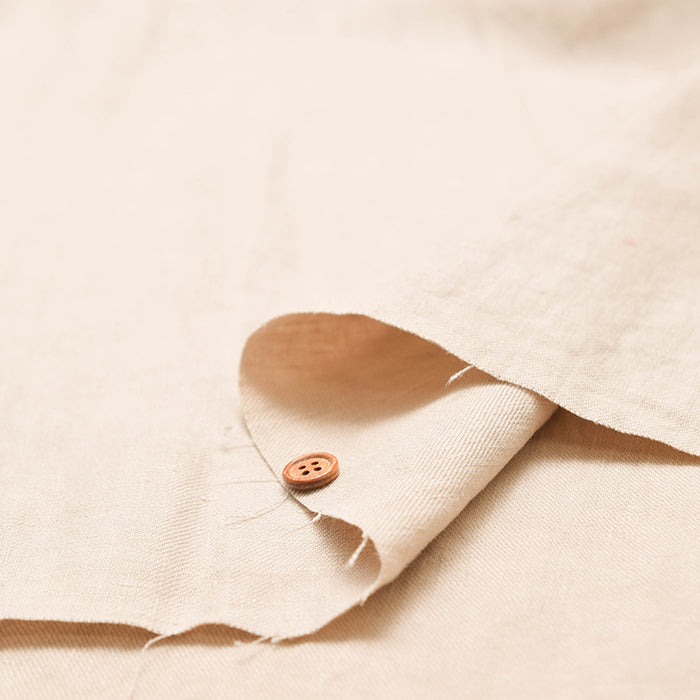 Olive Soft Finish 40 Linen Twill Fabric - Plain - nomura tailor