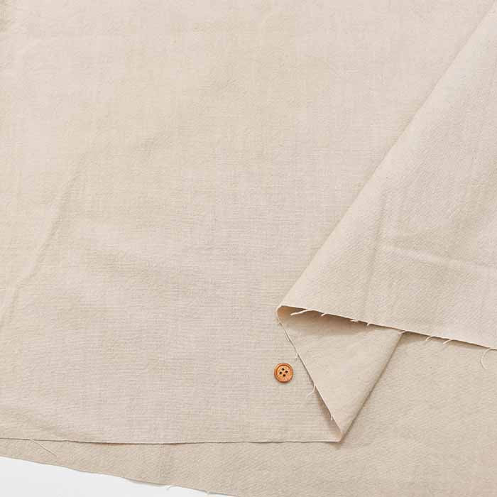 Olive Oil-Processed, Kamasome Dyed Half-Linen Canvas Fabric - Solid - nomura tailor