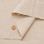 Olive Oil-Processed, Kamasome Dyed Half-Linen Canvas Fabric - Solid - nomura tailor