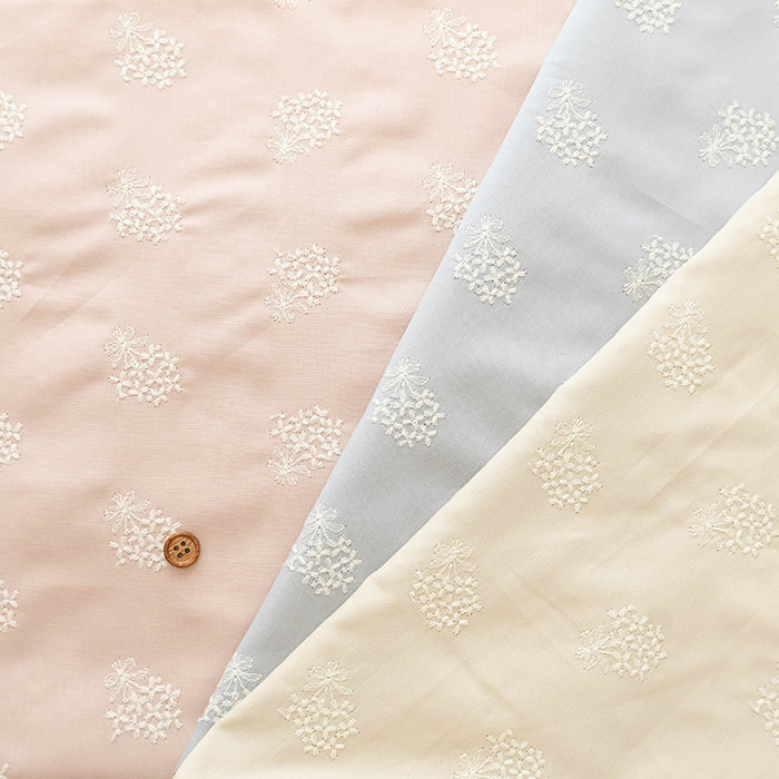 Cotton Broadcloth Lace Fabric - Flower Bouquet - nomura tailor