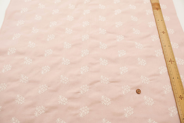 Cotton Broadcloth Lace Fabric - Flower Bouquet - nomura tailor