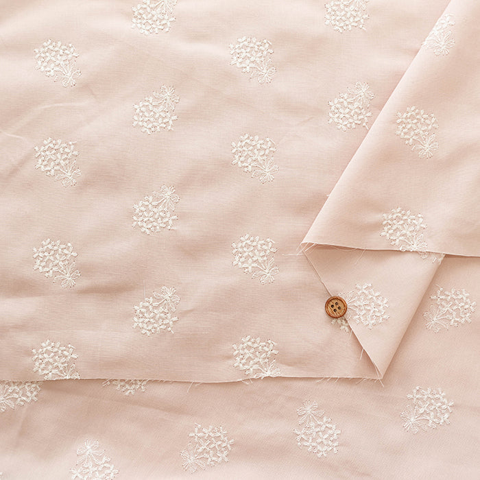Cotton Broadcloth Lace Fabric - Flower Bouquet - nomura tailor