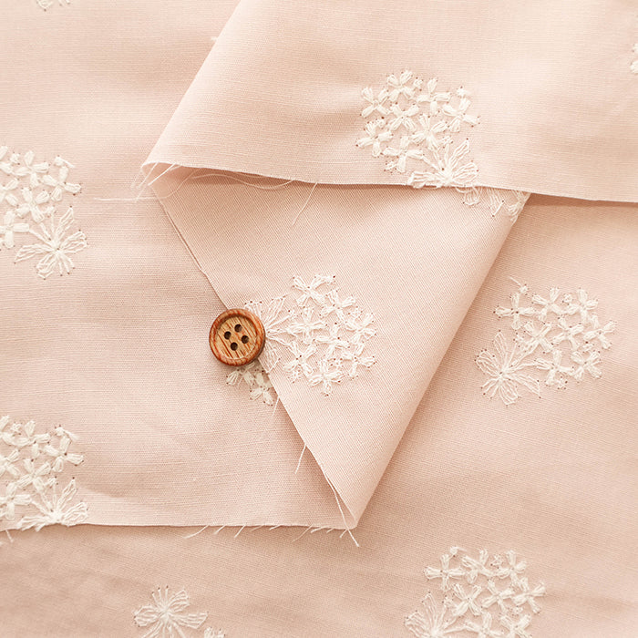 Cotton Broadcloth Lace Fabric - Flower Bouquet - nomura tailor