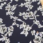 Polyester Antique Dechine Printed Fabric - Flower - nomura tailor