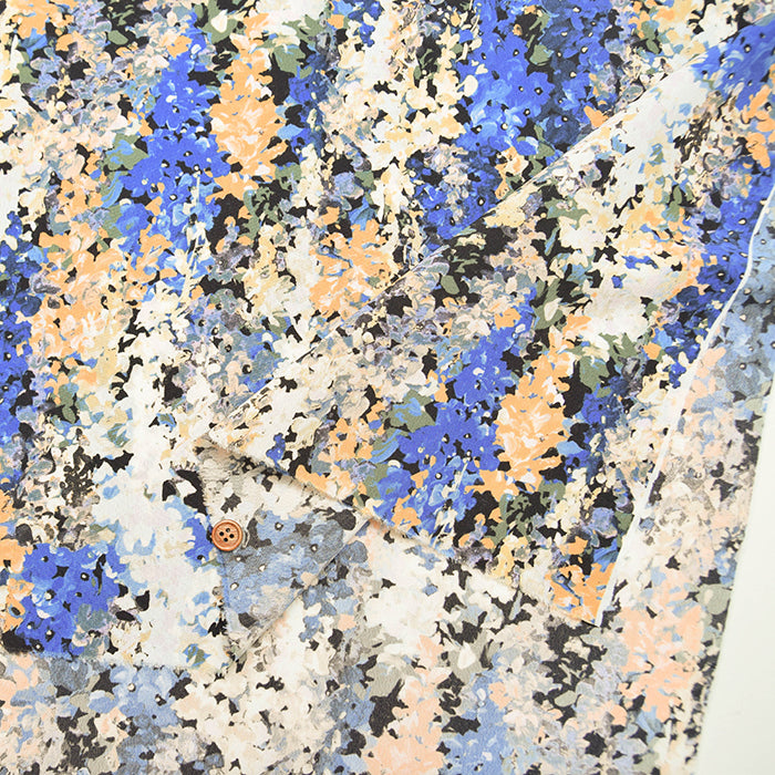 Polyester Duchess Satin Inkjet-Printed Fabric - Flower - nomura tailor