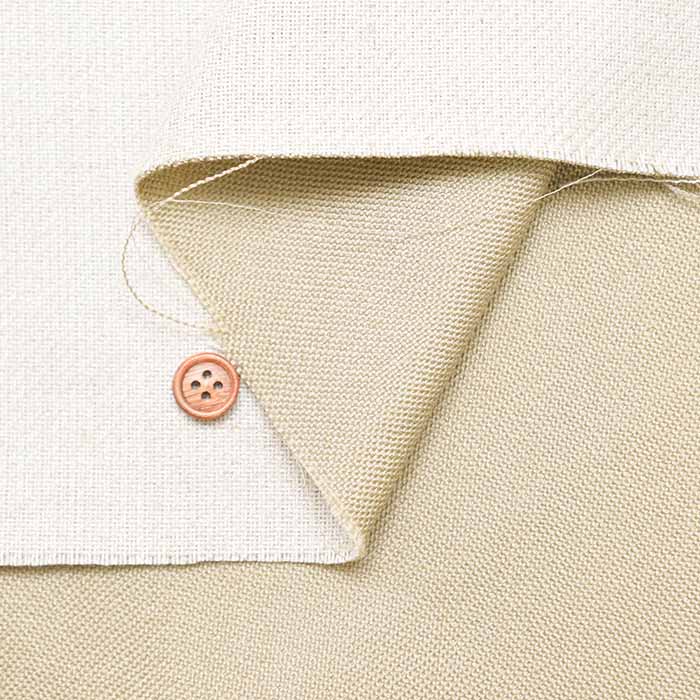 Polyester Rayon Blend Cotton Linen Reversible Double-Faced Fabric - Plain - nomura tailor