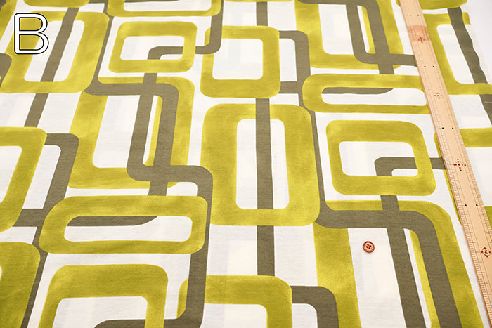 Cotton Strong Twist SZ Jersey Print Fabric - Motif - nomura tailor