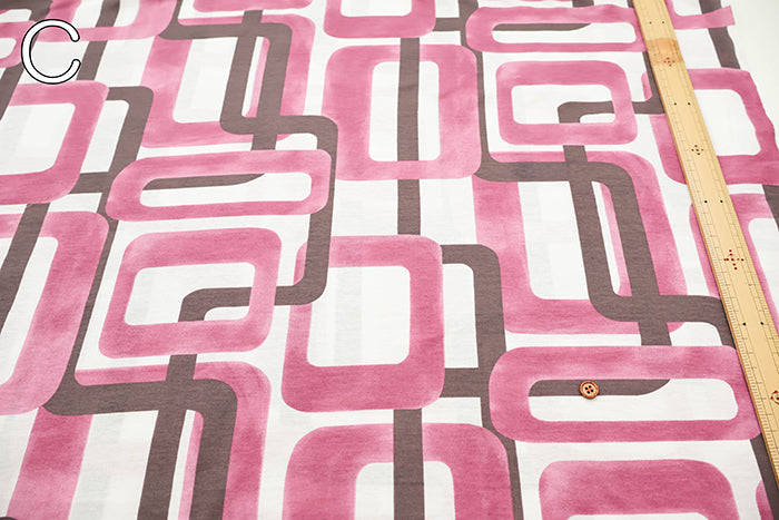 Cotton Strong Twist SZ Jersey Print Fabric - Motif - nomura tailor