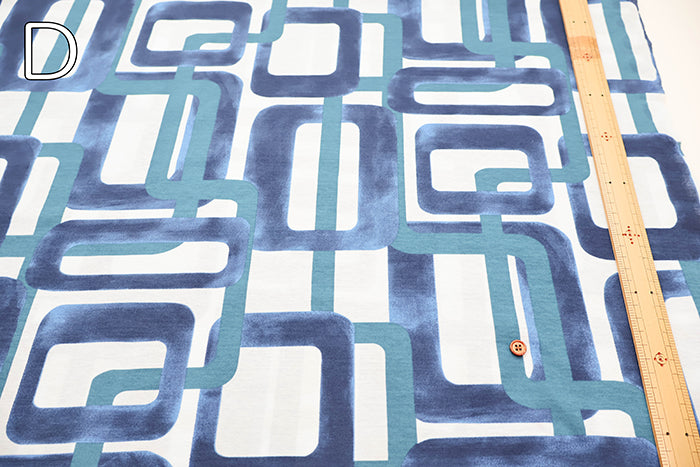 Cotton Strong Twist SZ Jersey Print Fabric - Motif - nomura tailor