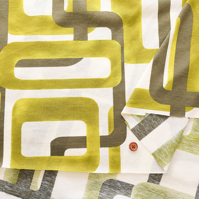 Cotton Strong Twist SZ Jersey Print Fabric - Motif - nomura tailor